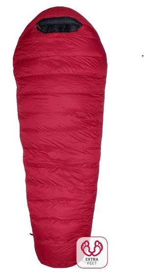 Spacák Warmpeace Solitaire 1000 Extra Feet - 170cm - ribbon red/black