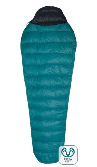 Spacák Warmpeace Solitaire 250 Extra Feet - 180cm - teal green/black