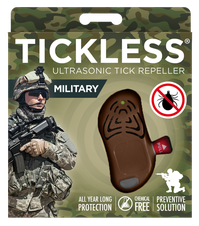 Tickless Military ultrazvukový odpudzovač kliešťov - brown